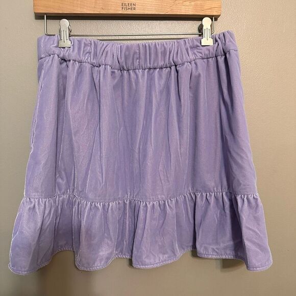 J. Crew Womens Size Mec Skirt Peplum Mini Velvet Thistle Purple Lavender - Picture 4 of 8